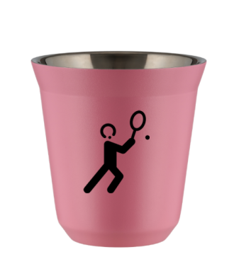 Tasse 80 ml ROSE "Tennis 1 (noir)" Tasse 80 ml ROSE "Tennis 1 (noir)"