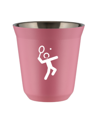 Tasse 80 ml ROSE "Tennis 2 (blanc)" Tasse 80 ml ROSE "Tennis 2 (blanc)"