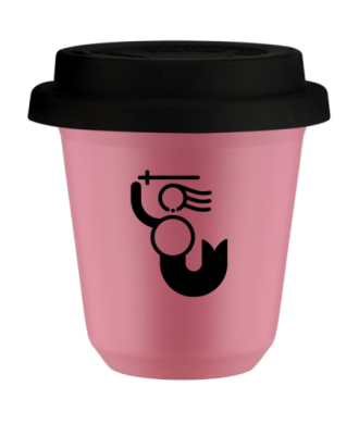 Tasse 80 ml ROSE "WARSZAWSKA SYRENKA", avec couvercle noir Tasse 80 ml ROSE "WARSZAWSKA SYRENKA", avec couvercle noir