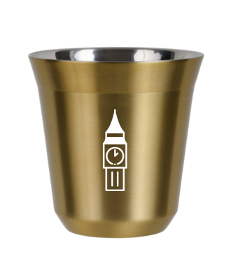Tasse 80 ml OR "BIG BEN (blanc)" Tasse 80 ml OR "BIG BEN (blanc)"