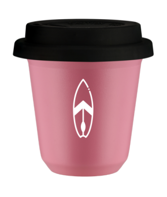 Tasse 80 ml ROSE "Planche (blanc)", avec couvercle noir Tasse 80 ml ROSE "Planche (blanc)", avec couvercle noir