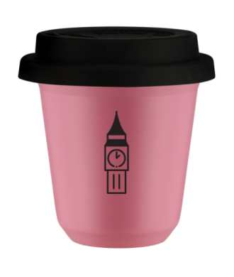 Tasse 80 ml ROSE "BIG BEN (noir)", avec couvercle noir Tasse 80 ml ROSE "BIG BEN (noir)", avec couvercle noir