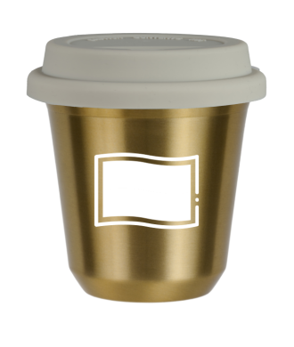 Tasse 80 ml OR "Drapeau polonais (blanc)", avec couvercle blanc Tasse 80 ml OR "Drapeau polonais (blanc)", avec couvercle blanc