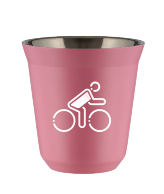 Tasse 80 ml ROSE "Cycliste aux couleurs britanniques (blanc)" Tasse 80 ml ROSE "Cycliste aux couleurs britanniques (blanc)"
