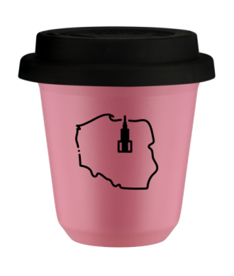 Tasse 80 ml ROSE "Pologne (noir)", avec couvercle noir Tasse 80 ml ROSE "Pologne (noir)", avec couvercle noir