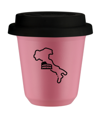Tasse 80 ml ROSE "Italie", avec couvercle noir Tasse 80 ml ROSE "Italie", avec couvercle noir