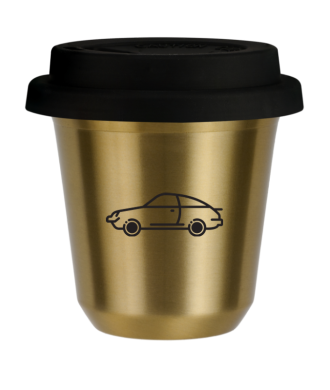 Tasse 80 ml OR "Voiture (noir)", avec couvercle noir Tasse 80 ml OR "Voiture (noir)", avec couvercle noir