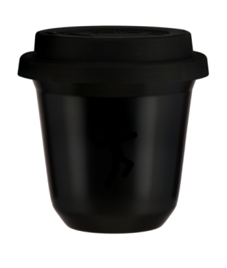 Tasse 150 ml NOIR "Tennis 2 (noir)", avec couvercle noir Tasse 150 ml NOIR "Tennis 2 (noir)", avec couvercle noir