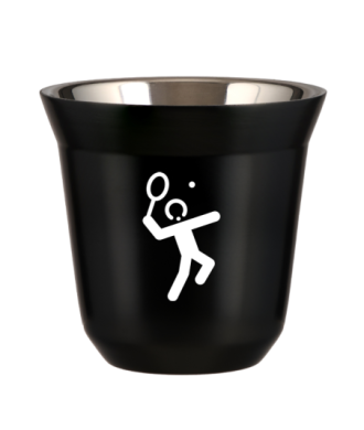 Tasse 150 ml NOIR "Tennis 2 (blanc)" Tasse 150 ml NOIR "Tennis 2 (blanc)"