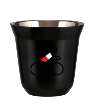 Tasse 80 ml NOIR "Cycliste aux couleurs polonaises (noir)" Tasse 80 ml NOIR "Cycliste aux couleurs polonaises (noir)"