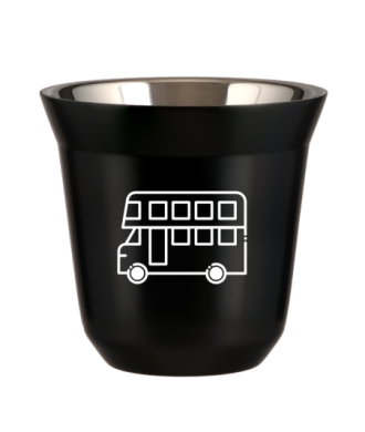 Tasse 150 ml NOIR "Bus (blanc)" Tasse 150 ml NOIR "Bus (blanc)"