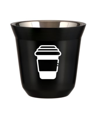 Tasse 150 ml NOIR "Tasse (blanc)" Tasse 150 ml NOIR "Tasse (blanc)"