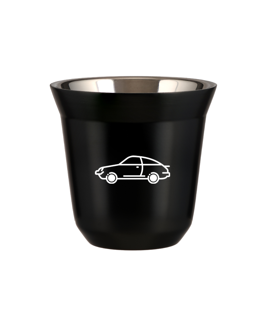 Tasse 150 ml NOIR "Voiture (blanc)" Tasse 150 ml NOIR "Voiture (blanc)"