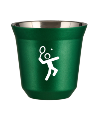 Tasse 150 ml VERT MÉTALLIQUE "Tennis 2 (blanc)" Tasse 150 ml VERT MÉTALLIQUE "Tennis 2 (blanc)"