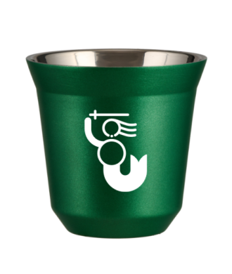 Tasse 150 ml VERT MÉTALLIQUE "WARSZAWSKA SYRENKA (blanc)" Tasse 150 ml VERT MÉTALLIQUE "WARSZAWSKA SYRENKA (blanc)"