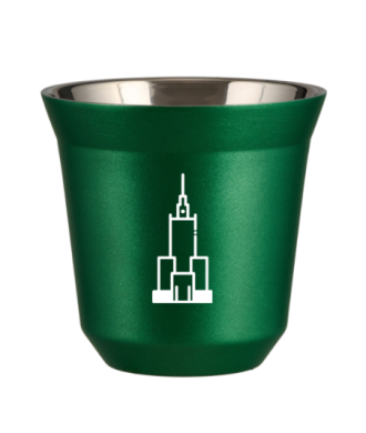Tasse 150 ml VERT MÉTALLIQUE "Pałac kultury i nauki (blanc)" Tasse 150 ml VERT MÉTALLIQUE "Pałac kultury i nauki (blanc)"
