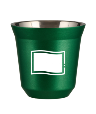Tasse 150 ml VERT MÉTALLIQUE "Drapeau polonais (blanc)" Tasse 150 ml VERT MÉTALLIQUE "Drapeau polonais (blanc)"