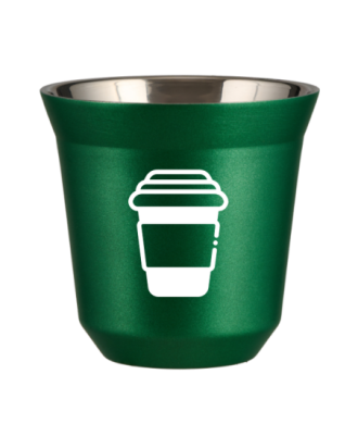 Tasse 150 ml VERT MÉTALLIQUE "Tasse (blanc)" Tasse 150 ml VERT MÉTALLIQUE "Tasse (blanc)"