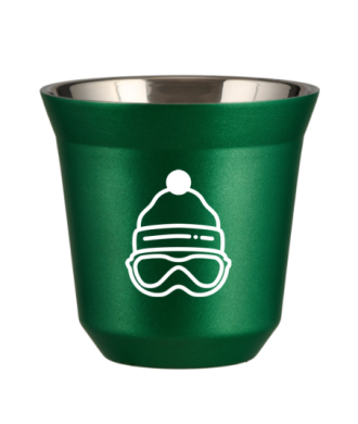 Tasse 150 ml VERT MÉTALLIQUE "Casquette (blanc)" Tasse 150 ml VERT MÉTALLIQUE "Casquette (blanc)"
