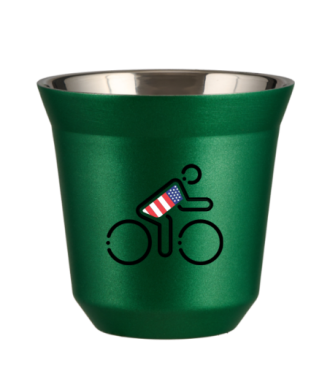 Tasse 150 ml VERT MÉTALLIQUE "Cycliste aux couleurs britanniques" Tasse 150 ml VERT MÉTALLIQUE "Cycliste aux couleurs britanniques"