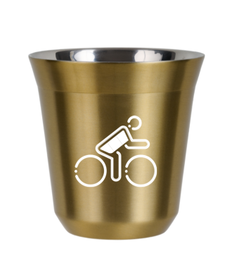 Tasse 80 ml OR "Cycliste aux couleurs allemandes (blanc)" Tasse 80 ml OR "Cycliste aux couleurs allemandes (blanc)"