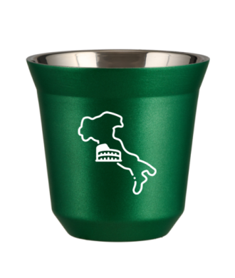 Tasse 150 ml VERT MÉTALLIQUE "Italie (blanc)" Tasse 150 ml VERT MÉTALLIQUE "Italie (blanc)"