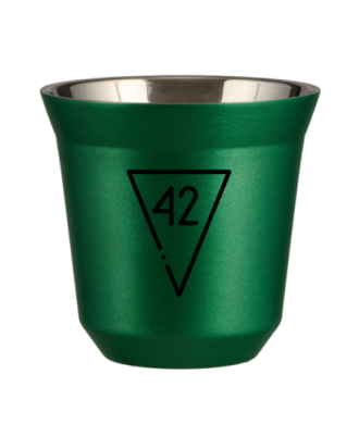 Tasse 150 ml VERT MÉTALLIQUE "42" Tasse 150 ml VERT MÉTALLIQUE "42"