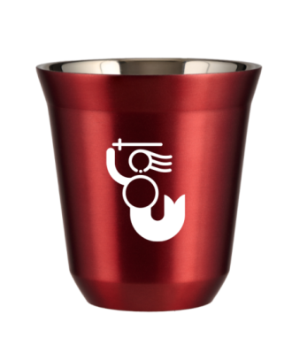 Tasse 150 ml ROUGE MÉTALLIQUE "WARSZAWSKA SYRENKA (blanc)" Tasse 150 ml ROUGE MÉTALLIQUE "WARSZAWSKA SYRENKA (blanc)"