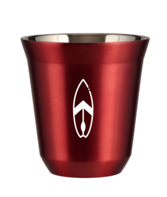 Tasse 150 ml ROUGE MÉTALLIQUE "Planche (blanc)" Tasse 150 ml ROUGE MÉTALLIQUE "Planche (blanc)"