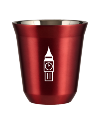 Tasse 150 ml ROUGE MÉTALLIQUE "BIG BEN (blanc)" Tasse 150 ml ROUGE MÉTALLIQUE "BIG BEN (blanc)"