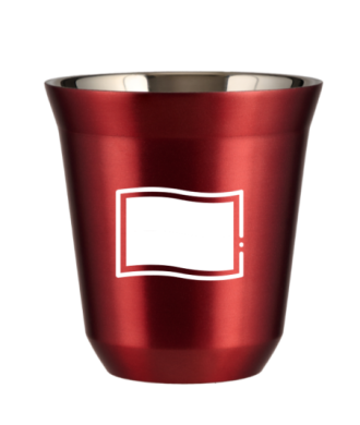 Tasse 150 ml ROUGE MÉTALLIQUE "Drapeau polonais (blanc)" Tasse 150 ml ROUGE MÉTALLIQUE "Drapeau polonais (blanc)"