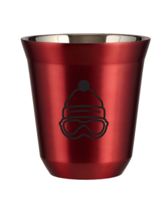Tasse 150 ml ROUGE MÉTALLIQUE "Casquette (noir)" Tasse 150 ml ROUGE MÉTALLIQUE "Casquette (noir)"