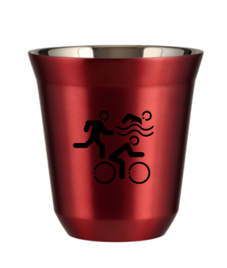 Tasse 150 ml ROUGE MÉTALLIQUE "Sports" Tasse 150 ml ROUGE MÉTALLIQUE "Sports"