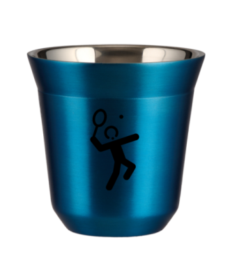 Tasse 150 ml BLEU MÉTALLIQUE "Tennis 2" Tasse 150 ml BLEU MÉTALLIQUE "Tennis 2"