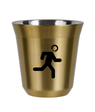 Tasse 80 ml OR "Coureur (noir)" Tasse 80 ml OR "Coureur (noir)"
