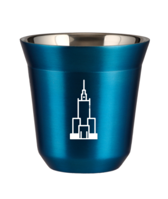 Tasse 150 ml BLEU MÉTALLIQUE "Pałac kultury i nauki (blanc)" Tasse 150 ml BLEU MÉTALLIQUE "Pałac kultury i nauki (blanc)"