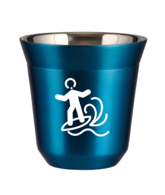 Tasse 150 ml BLEU MÉTALLIQUE "Planche à voile (blanc)" Tasse 150 ml BLEU MÉTALLIQUE "Planche à voile (blanc)"
