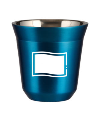 Tasse 150 ml BLEU MÉTALLIQUE "Drapeau polonais (blanc)" Tasse 150 ml BLEU MÉTALLIQUE "Drapeau polonais (blanc)"