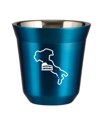 Tasse 150 ml BLEU MÉTALLIQUE "Italie (blanc)" Tasse 150 ml BLEU MÉTALLIQUE "Italie (blanc)"