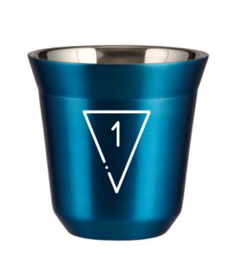Tasse 150 ml BLEU MÉTALLIQUE "1 (blanc)" Tasse 150 ml BLEU MÉTALLIQUE "1 (blanc)"