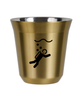 Tasse 150 ml OR "Plongée (noir)" Tasse 150 ml OR "Plongée (noir)"