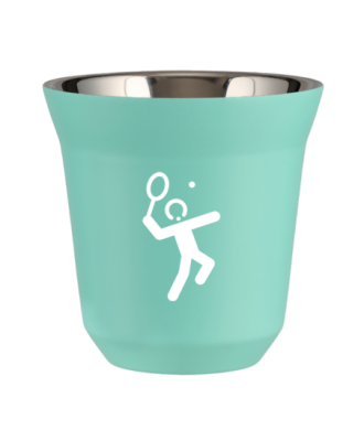 Tasse 150 ml TURQUOISE "Tennis 2 (blanc)" Tasse 150 ml TURQUOISE "Tennis 2 (blanc)"