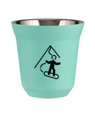 Tasse 150 ml TURQUOISE "Snowboard" Tasse 150 ml TURQUOISE "Snowboard"