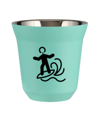 Tasse 150 ml TURQUOISE "Planche à voile (noir)" Tasse 150 ml TURQUOISE "Planche à voile (noir)"