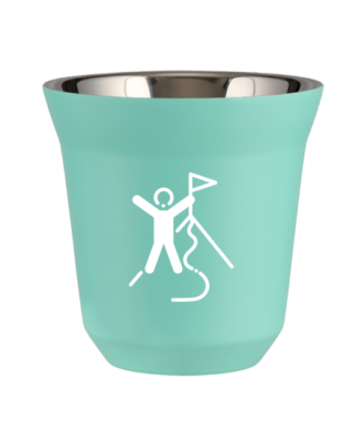 Tasse 150 ml TURQUOISE "Escalade 1 (blanc)" Tasse 150 ml TURQUOISE "Escalade 1 (blanc)"