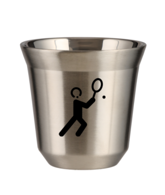 Tasse 150 ml ARGENT "Tennis 1" Tasse 150 ml ARGENT "Tennis 1"