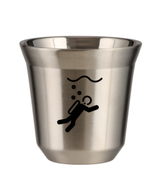 Tasse 150 ml ARGENT "Plongée (noir)" Tasse 150 ml ARGENT "Plongée (noir)"