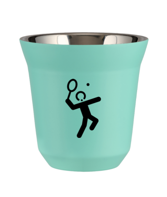 Tasse 80 ml TURQUOISE "Tennis 2" Tasse 80 ml TURQUOISE "Tennis 2"