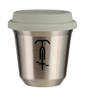 Tasse 150 ml ARGENT "Cyclisme 1", avec couvercle blanc Tasse 150 ml ARGENT "Cyclisme 1", avec couvercle blanc
