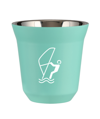 Tasse 80 ml TURQUOISE "Sports nautiques (blanc)" Tasse 80 ml TURQUOISE "Sports nautiques (blanc)"